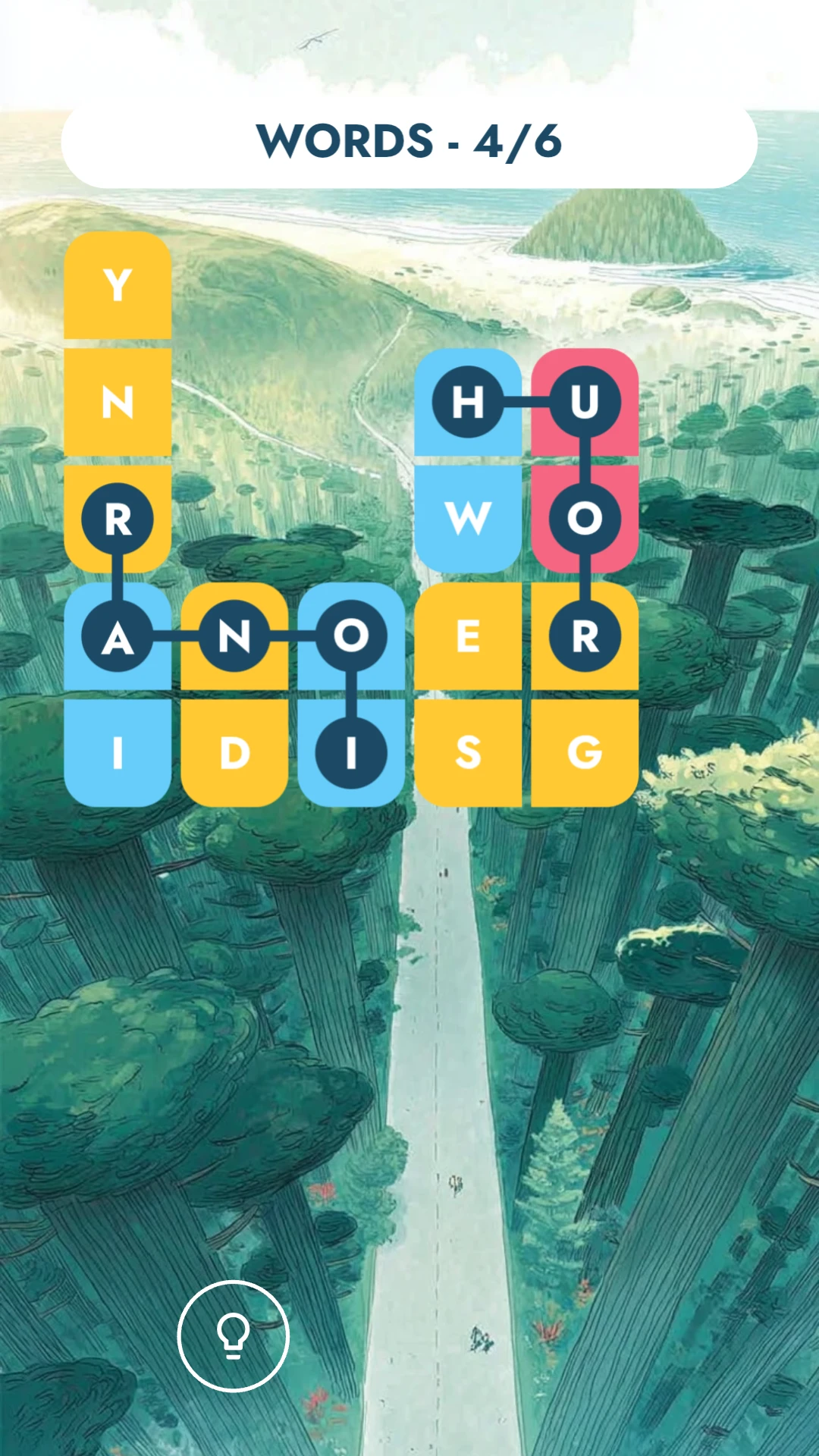 Slide letters and turn chains into words