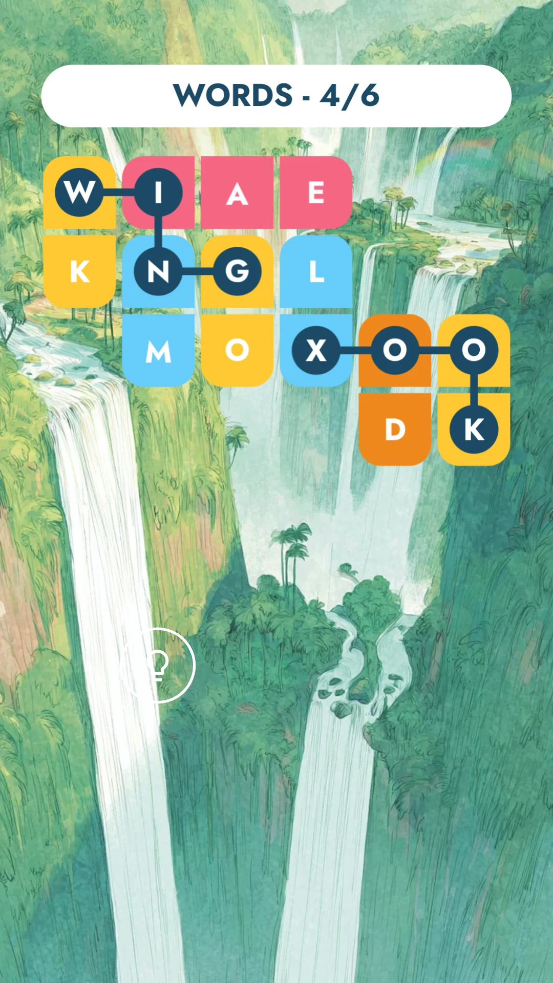 Cozy word game with beautiful food backgrounds